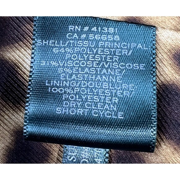 Lauren Ralph Lauren Black Classic Blazer Womens 2X Leopard Lining Career Office - Picture 12 of 12